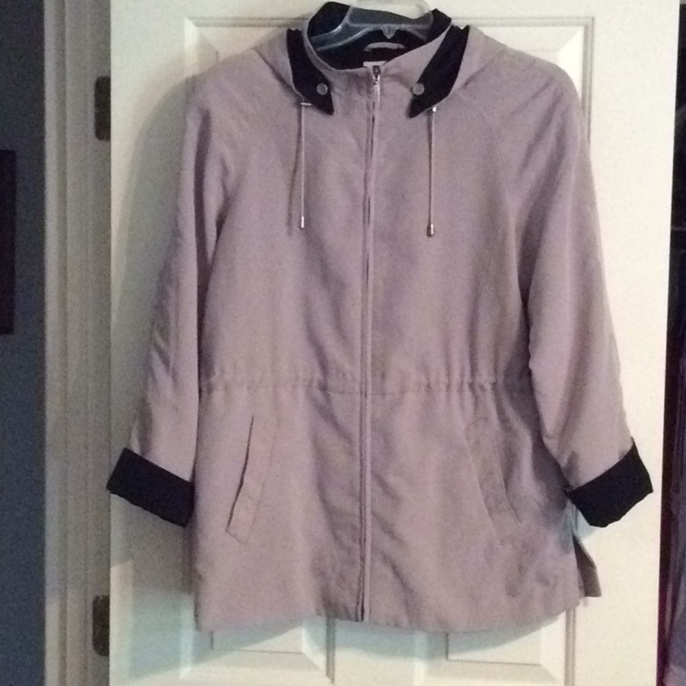 Jacket with Detachable Hood - Khaki/Black - L